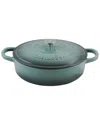 Crock-pot Crockpot Artisan Enameled 5qt Cast Iron Round Braiser Pan With Self Basting Lid In Grey