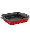 Crock-pot Crockpot Denhoff 8in Non Stick Ribbed Casserole In Red