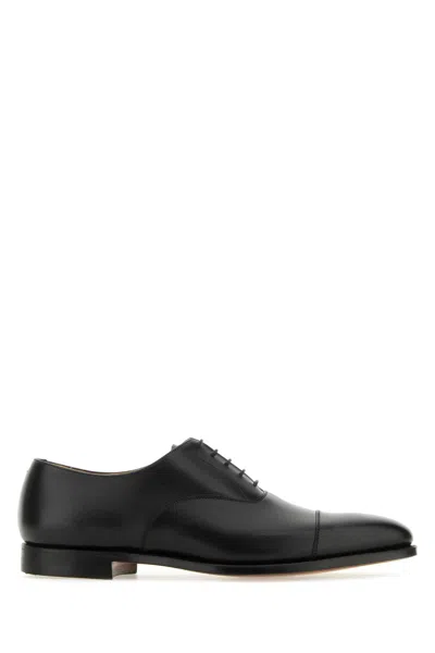 Crockett &amp; Jones Black Leather Hallam Lace-up Shoes