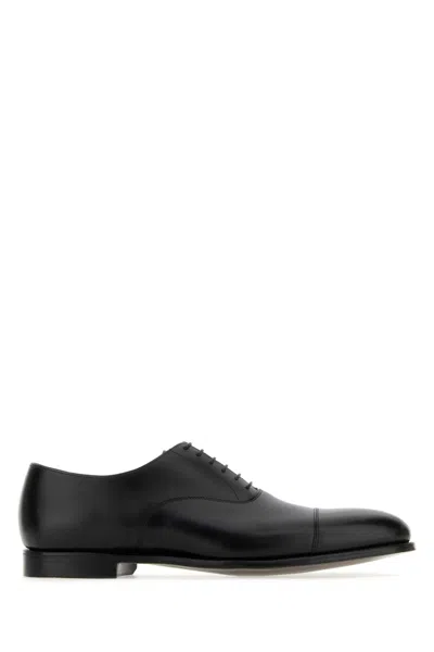 Crockett &amp; Jones Black Leather Lonsdale Lace-up Shoes