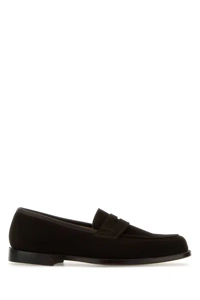 Crockett & Jones Brown Suede Grantham 2 Loafers