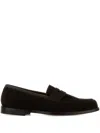 Crockett & Jones Grantham 2 Suede Loafers In Black