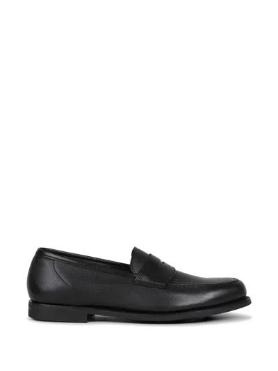 Crockett & Jones Harvard Pebbled Leather Loafers In Multi