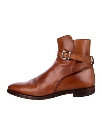 Pre-owned Crockett & Jones Leather Boots In Brown
