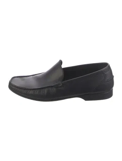 Pre-owned Crockett & Jones Leather Dress Loafers In Black