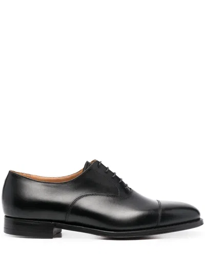 Crockett & Jones Leather Oxford Shoes In Black