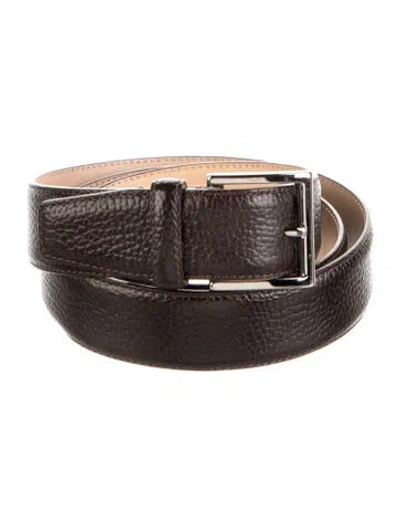 Pre-owned Crockett & Jones Leather Waist Belt In Brown