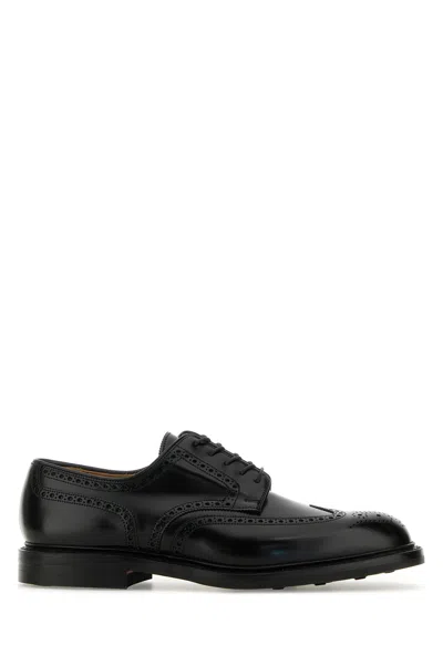 Crockett&jones Scarpe Stringate Pembroke In Pelle Nera  Uomo In Black