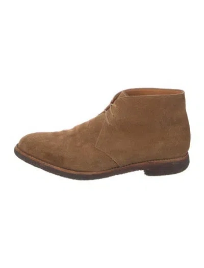 Pre-owned Crockett & Jones Suede Oxfords In Brown