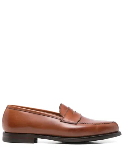 Crockett & Jones Boston Loafers In Braun