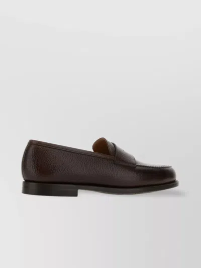 Crockett & Jones Boston Loafers In Dark Leather