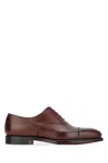 Crockett & Jones Leather Cap Toe Lace-up Shoes In Brown