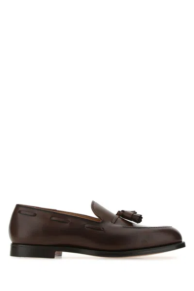 CROCKETT & JONES CHOCOLATE LEATHER CAVENDISH 2 LOAFERS