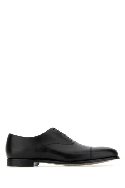 Crockett & Jones Black Leather Lonsdale Lace-up Shoes