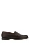 Crockett & Jones Dark Brown Leather Boston Loafers