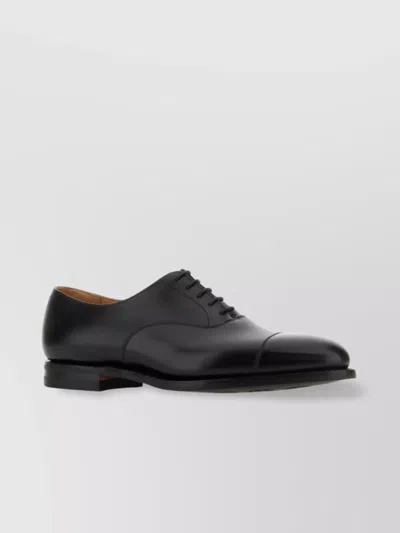 Crockett & Jones Lace-up Cap Toe Shoes With Leather Sole
