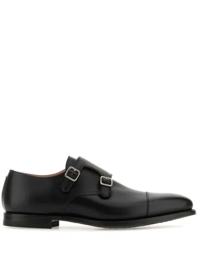 CROCKETT & JONES LEATHER MONK SHOES