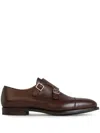 Crockett & Jones Lowndes Monk Shoes In Brown