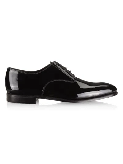 Crockett & Jones Men's Main Overton Patent Leather Oxford Shoes In Black Patent