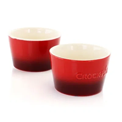 Crock-pot 0.25 Qt. Stoneware Round Ramekin Dish In Red