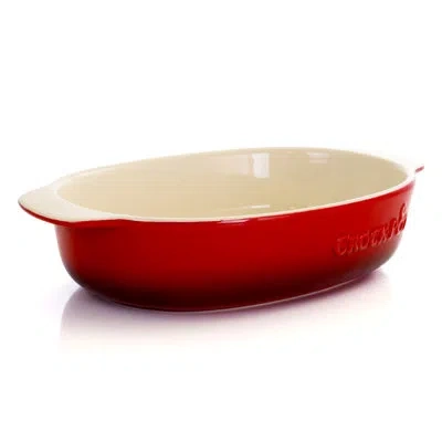 Crock-pot 2.5 Qt. Stoneware Oval Bake Pan In Red