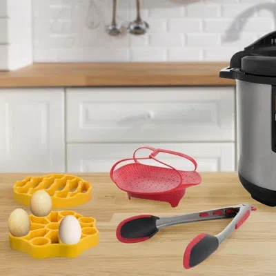 Crock-pot 4 Piece Pressure Cooker Accessories Starter Kit In Red;yellow