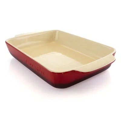 Crock-pot 4 Qt. Stoneware Rectangle Bake Pan In Red