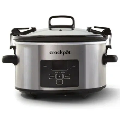 Crock-pot Crockpot 4-qt. Cook & Carry Slow Cooker In Silver;black