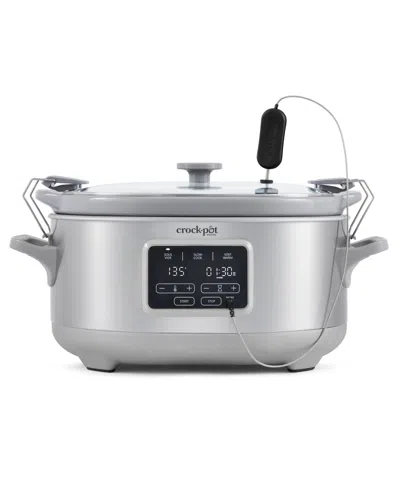 Crock-pot 7 Qt. Cook Carry Programmable Slow Cooker With Sous Vide, Stainless Steel In Metallic
