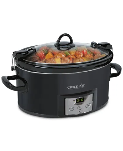 Crock-pot 7-quart Cook & Carry Oval Slow Cooker In Black