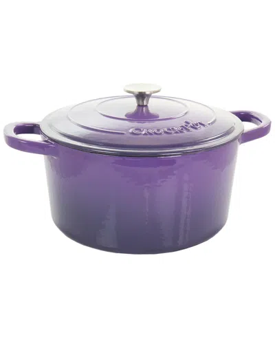 Crock-pot Crockpot Artisan 2pc 5qt Enameled Cast Iron Dutch Oven With Lid In Lavender
