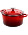 Crock-pot Crockpot® Artisan 3qt Red Enameled Cast Iron Casserole With Lid In Red