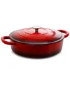 Crock-pot Crockpot® Artisan Enameled Cast Iron 5qt Round Braiser Pan In Red