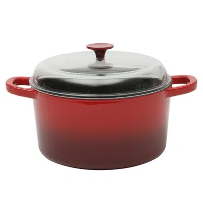 Crock-pot Artisan Non-stick Cast Iron Round Dutch Oven In Red