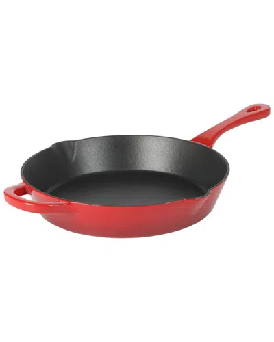 Crock-pot Artisan 10in Enameled Cast Iron Round Skillet In Red