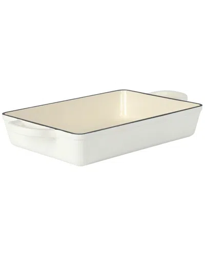 Crock-pot Artisan 13in Enameled Cast Iron Lasagna Pan In White