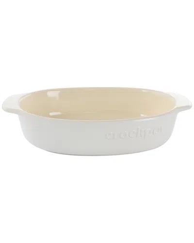 Crock-pot Artisan 2.5qt Oval Stoneware Casserole In White