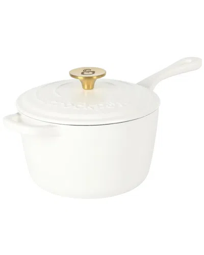 Crock-pot Artisan 3qt Enameled Cast Iron Saucepan In White