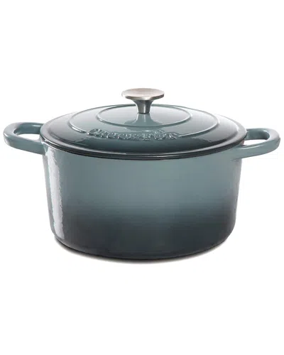 Crock-pot Artisan 5qt Round Enameled Cast Iron Dutch Oven In Blue