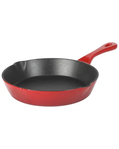 Crock-pot Artisan 8in Enameled Cast Iron Round Skillet In Red