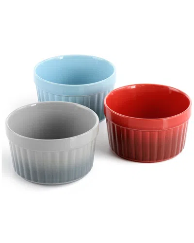 Crock-pot Thornburg 6pc 12oz Round Stoneware Ramekin Set In Multi