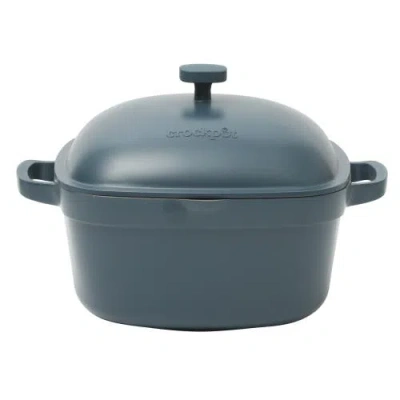 Crock-pot Crockpot Northvale Lightweight Cast Aluminum Dutch Oven With Lid In Blue