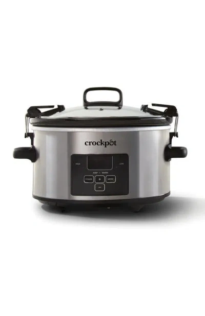 Crock-pot Programmable 4-quart Cook & Carry Slow Cooker In Silver