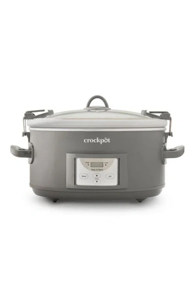 Crock-pot Programmable 7-quart Cook & Carry Slow Cooker In Gray