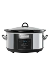 Crock-pot 7-quart Metal Programmable Slow Cooker In Silver
