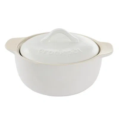 Crock-pot Stoneware Round With Lid In White