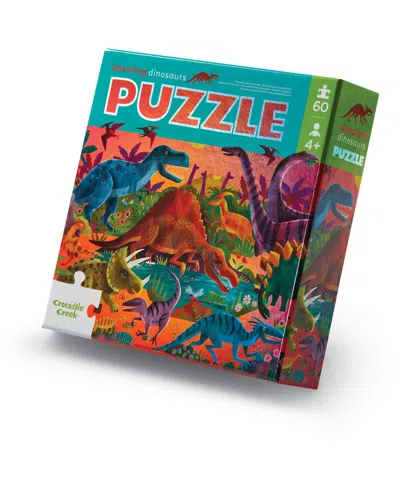 Crocodile Creek Dazzling Dinosaurs Holographic Foil Puzzle, 60 Pieces In No Color