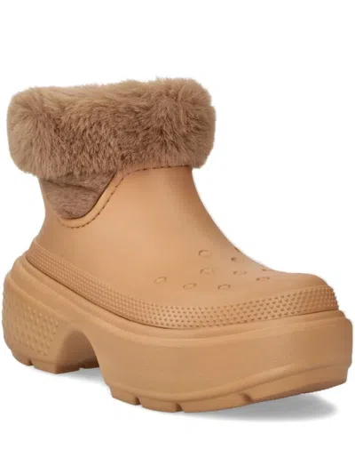 Crocs 55mm Stomp Platform Boots In Brown