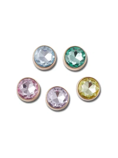 Crocs 5-piece "gold And Gem" Set In Multi