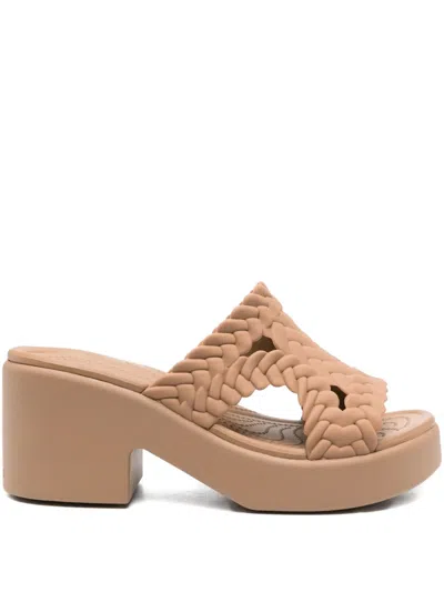 Crocs 70mm Brooklyn Braided Sandals In Neutral